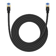 PATCH CORD UTP Baseus Cat7, fire din cupru, round cable, viteza maxima 10 Gbps, PVC, 3m, negru 