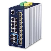 PLANET IP30 Industrial L3 8-Port Gestionate Gigabit Ethernet (10/100/1000) Albastru, Alb_1