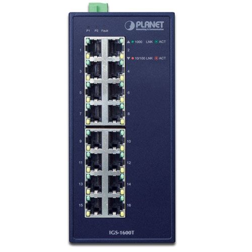 PLANET IGS-1600T switch-uri Fara management L2 Gigabit Ethernet (10/100/1000) Albastru_2