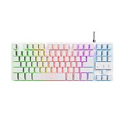 Tastatura Trust cu fir GXT833W Thado, numar butoane 87, interfata USB 2.0, conector USB-A male, compatibila cu PS4, Xbox One, Nintendo Switch, PS5, alb_1