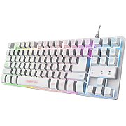 Tastatura Trust cu fir GXT833W Thado, numar butoane 87, interfata USB 2.0, conector USB-A male, compatibila cu PS4, Xbox One, Nintendo Switch, PS5, alb_2