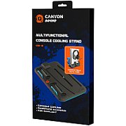 CANYON CS-5, PS5 Charger stand, with RGB light, 315*185*28mm, with 23CM+0.5cm cable, 475±10g, Black_1