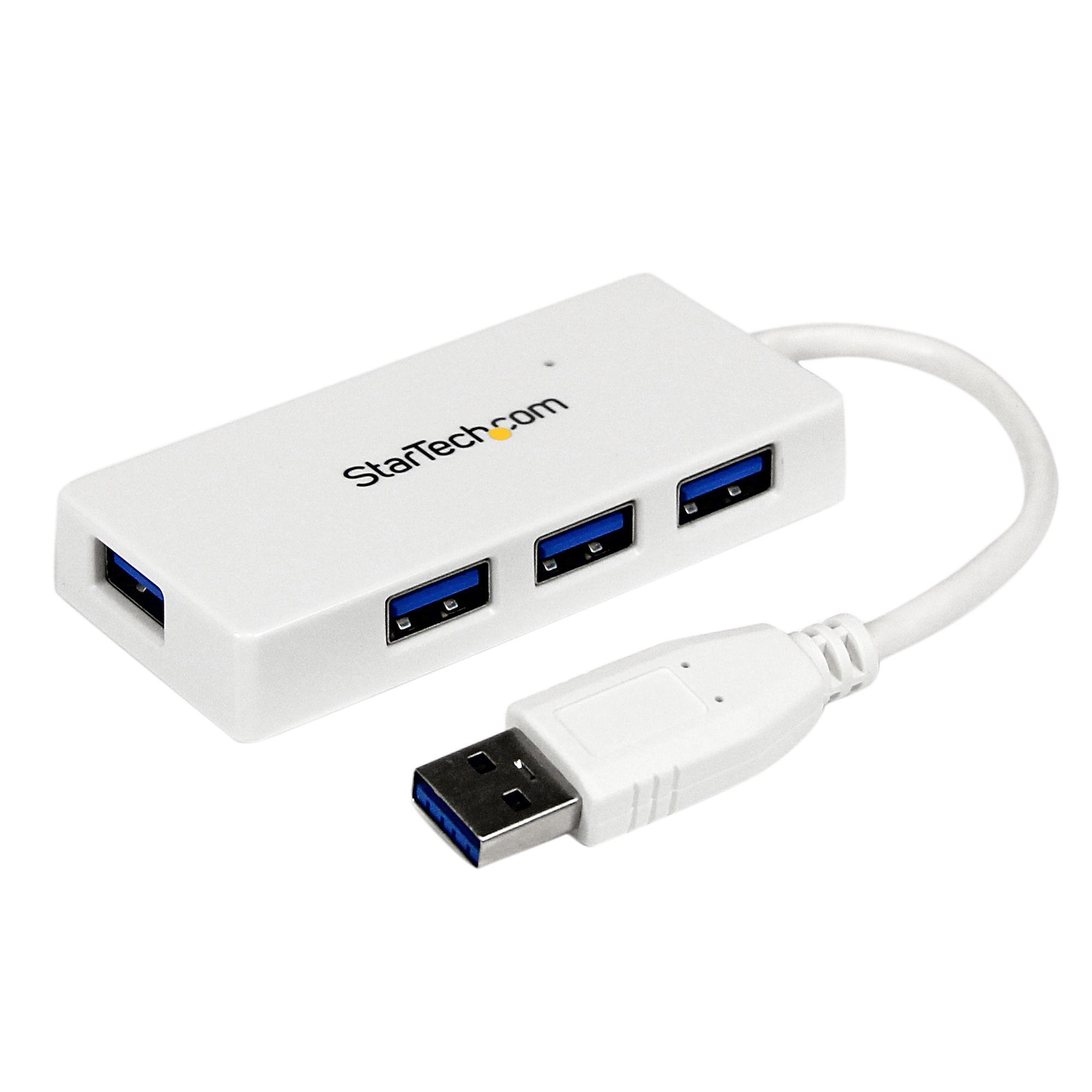 WHITE 4 PORT MINI USB 3.0 HUB/._2