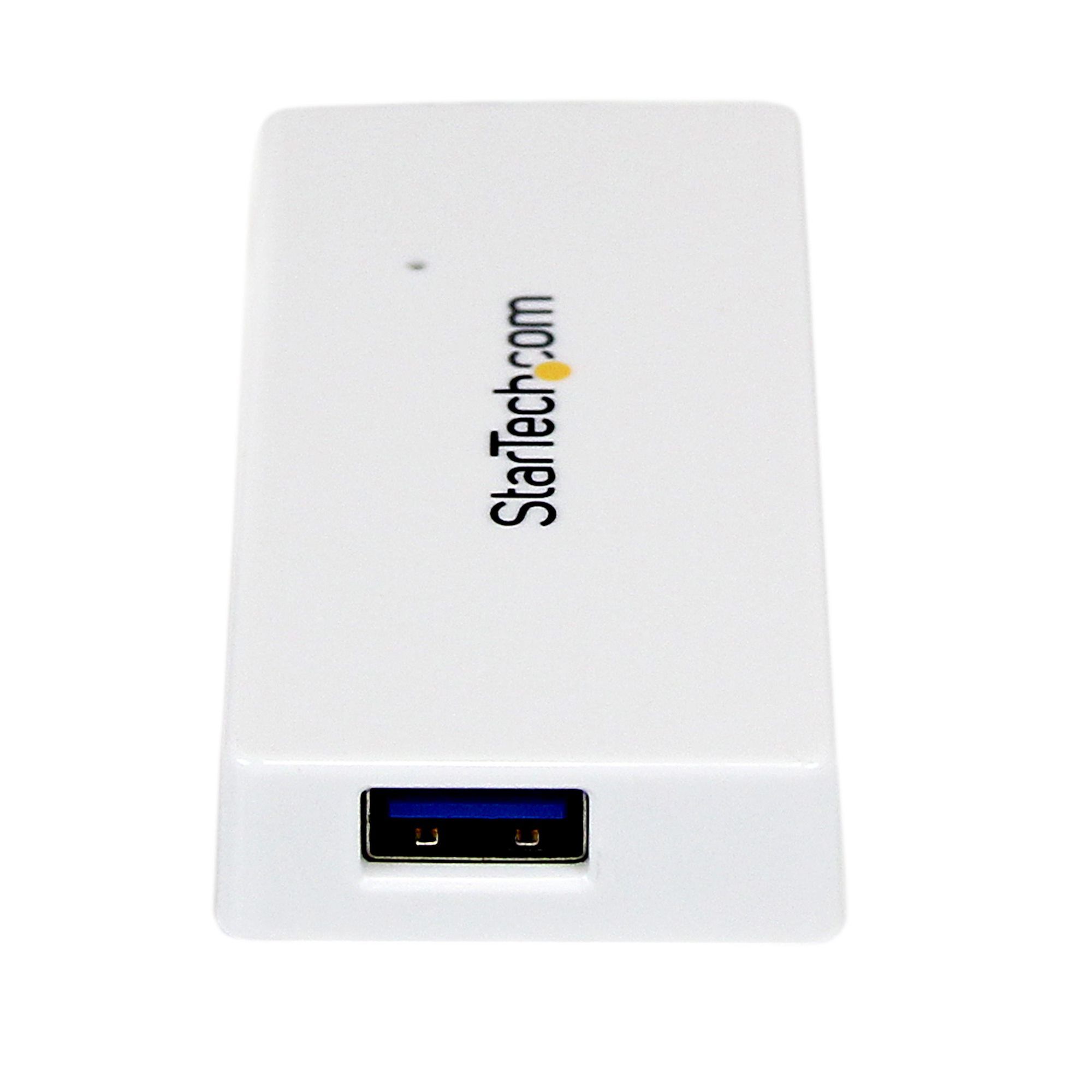 WHITE 4 PORT MINI USB 3.0 HUB/._5
