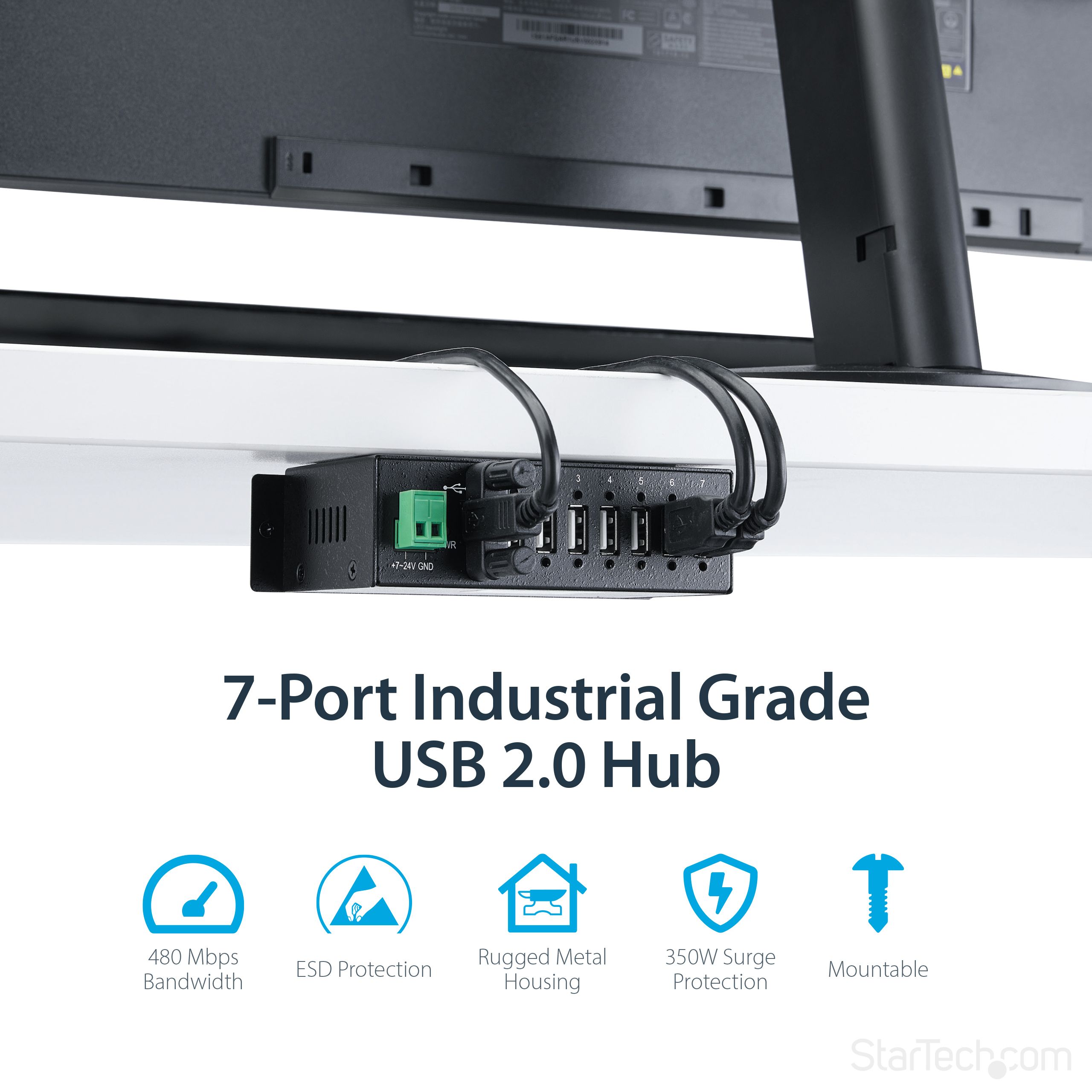 7 PORT RUGGED USB HUB/._8
