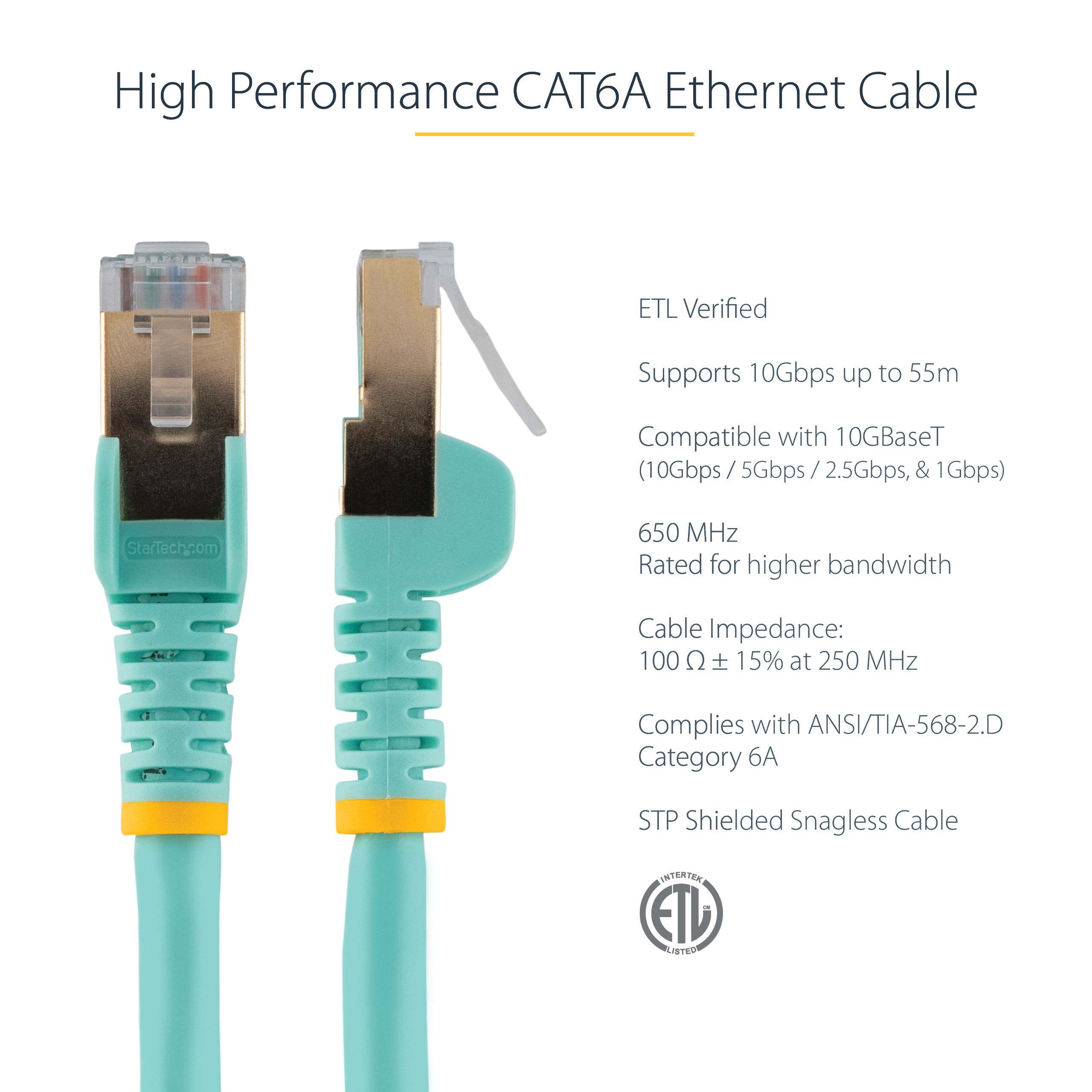 5M CAT6A ETHERNET CABLE AQUA/._5