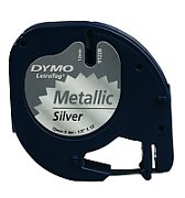 LETRATAG METALLIC TAPE 12MMX4M/BLACK/SILVER_1