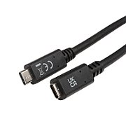 USB-C EXTN CABLE 2M BLACK F/M/USB-C EXTENSION CABLE 5 GBPS_5