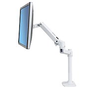 LX DESK MOUNT LCD MONITOR ARM/TALL POLE/ BRIGHT WHITE TEXTURE_1