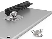UNIVERSAL SECURITY CABLE LOCK/T-BAR W/ SECURITY TRAP SILVER_1