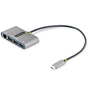 3-PORT USB-C HUB WITH GIGABIT/ETHERNET PORTABLE LAPTOP HUB_1