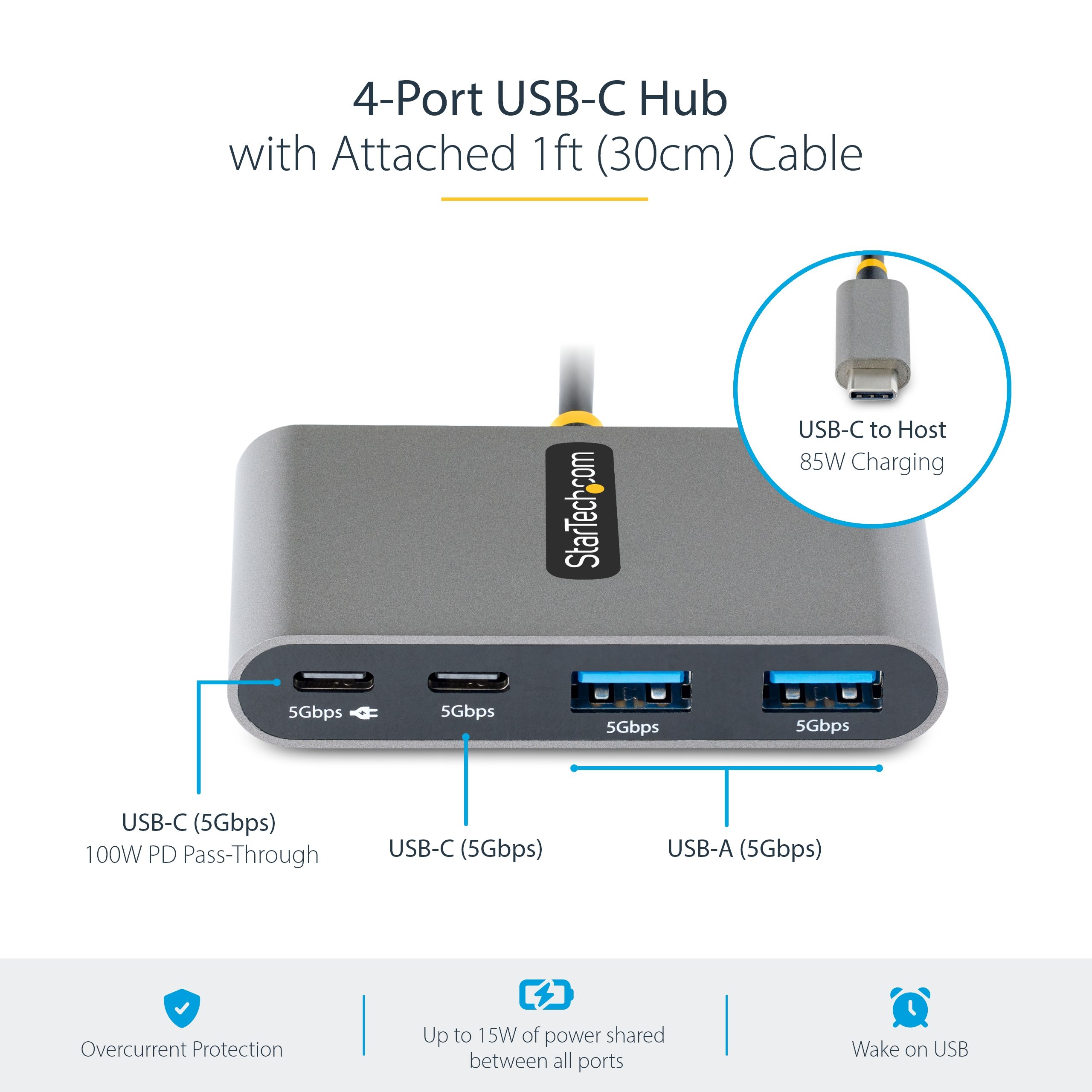 4-PORT USB-C HUB 5GBPS PD/PORTABLE HUB W/ USB-C CHARGING_7