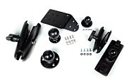 VM2 RAM mount kit for keyboard & computer, round base, medium arm, 8.5 inch (215 mm), ball for vehicle dock rear, keyboard mount_2