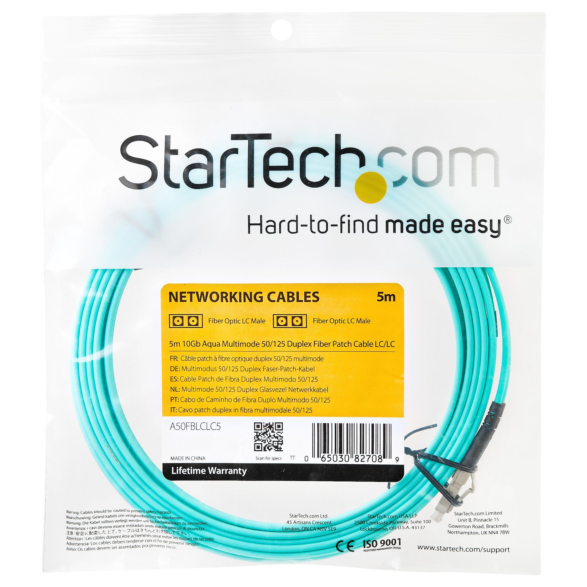 5M AQUA FIBER PATCH CABLE/._4