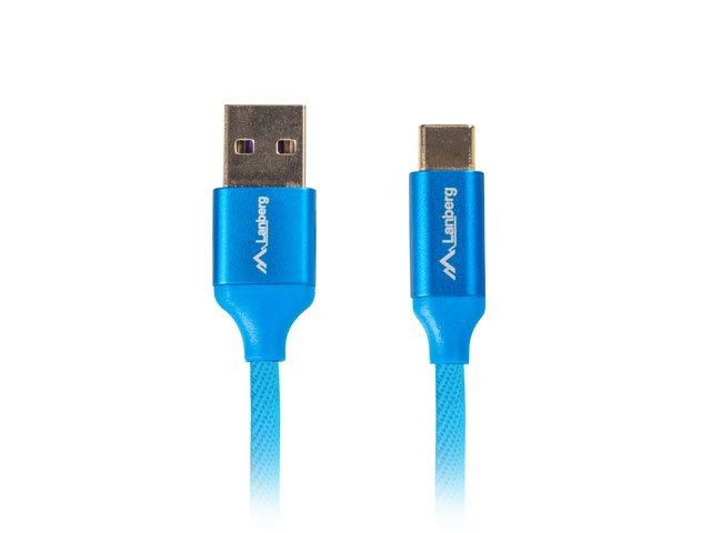 LANBERG CA-USBO-21CU-0010-BL Lanberg Premium cable USB-C(M)->A(M) 2.0 1M Blue_3