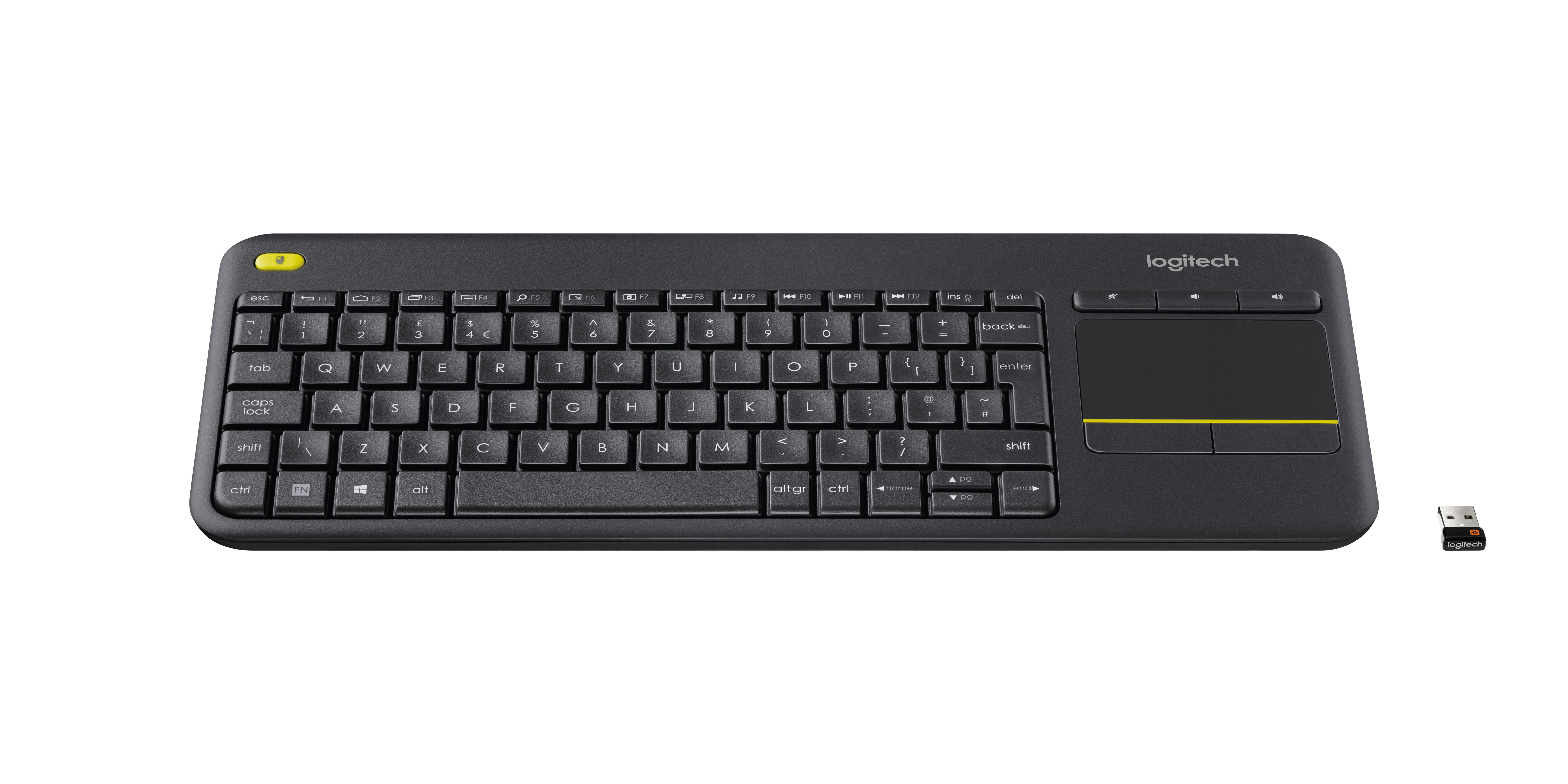 WIRELESS TOUCH KEYBOARD K400+/DARK - NLB - 2.4GHZ CENTRAL_2