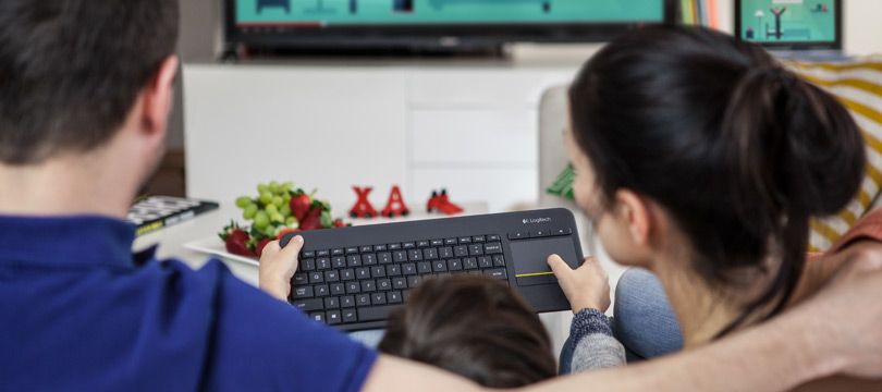 WIRELESS TOUCH KEYBOARD K400+/DARK - NLB - 2.4GHZ CENTRAL_12