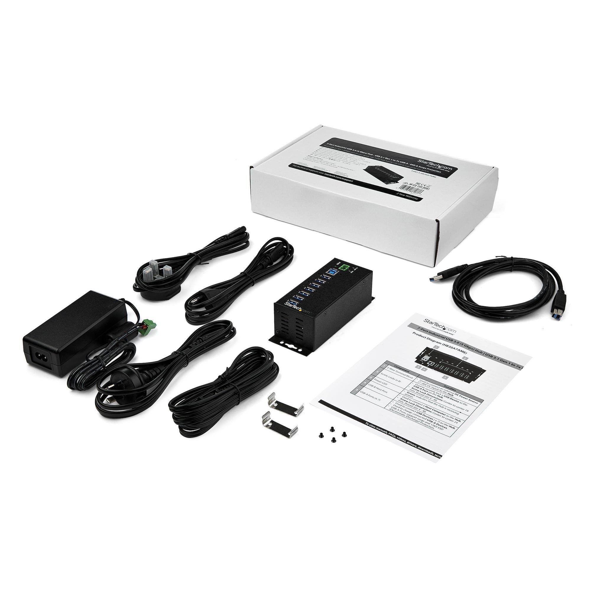 7PT IND. USB3 HUB/WITH EXTERNAL POWER ADAPTER_4