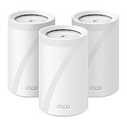 TP-LINK DECO BE65(3-PACK) Sistem Mesh WI-FI 7, BE9300, TRI-BAND, Standarde wireless: IEEE 802.11be/ax 6 GHz, IEEE 802.11be/ax/ac/n/a 5 GHz, IEEE 802.11ax/n/b/g 2.4 GHz, Viteze wireless: BE9300 6 GHz: 5760 Mbps (802.11be), 5 GHz: 2880 Mbps (802.11be), 2.4 GHz: 574 Mbps (802.11ax), 8 x antene interne_1
