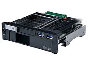 Akasa 5.25 inch drive frame for 1x 3.5+1x 2.5 inch  incl. 2x USB 3.0_2