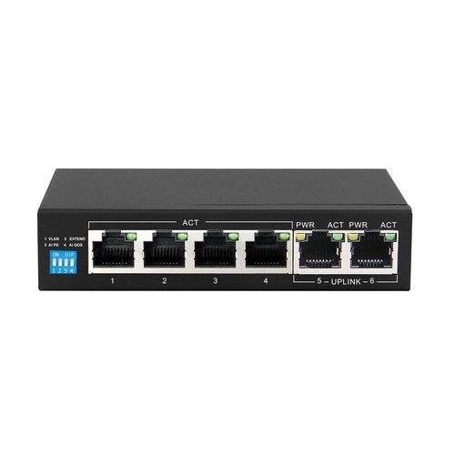 Extralink PoE Switch KRIOS 4x Gigabit PoE/PoE+  2x RJ45 Uplink Gigabit  60W_3