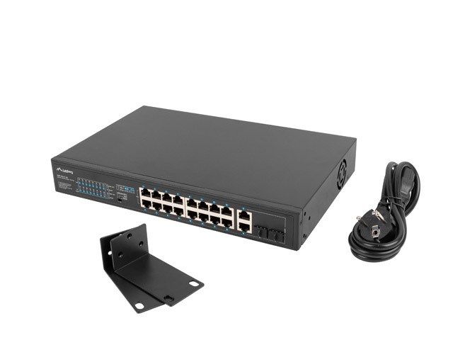 Lanberg Switch rack 19  POE+ 16x 100MB /2X COMBO  GIGABIT ETHERNET 150W_2