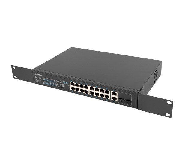Lanberg Switch rack 19  POE+ 16x 100MB /2X COMBO  GIGABIT ETHERNET 150W_5