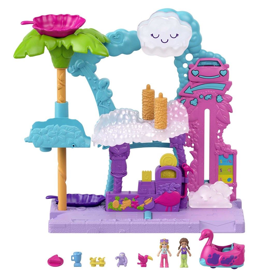 Promo Polly Pocket Flamingo Car Wash HHJ05 p2 MATTEL_5
