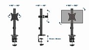 Gembird MA-D1-02 monitor mount / stand 81.3 cm (32 ) Black Desk_19
