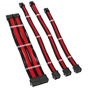 Kolink Core Standard Braided Cable Extension Kit - Jet Black/Racing Red_1