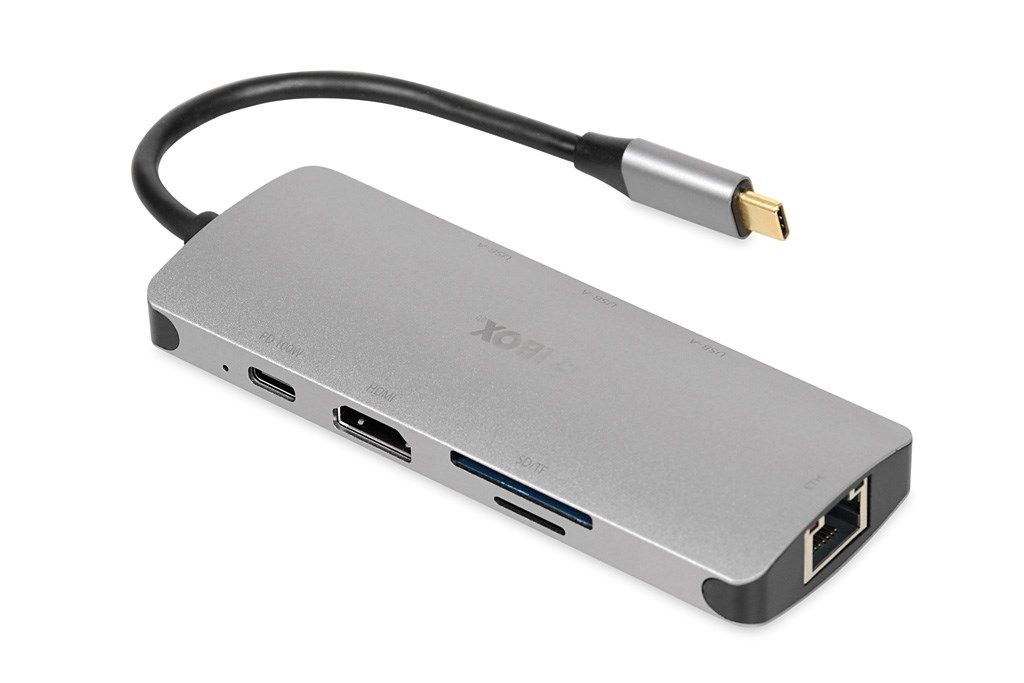 iBox IUH3RJ4K notebook dock/port replicator USB 3.2 Gen 1 (3.1 Gen 1) Type-C Power Delivery 100W Silver_3