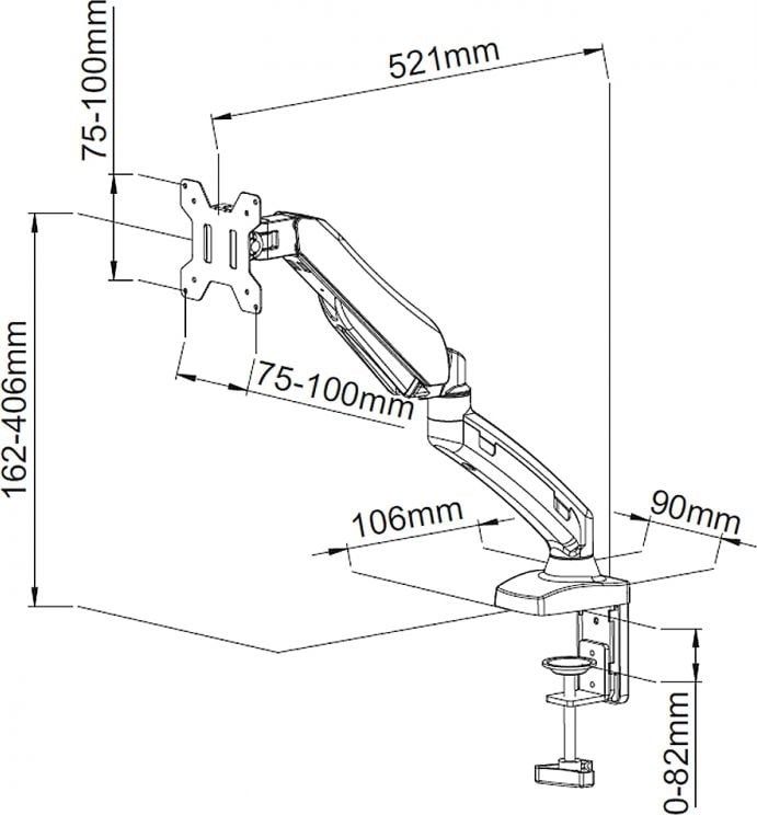 HOLDER FOR 1 LED/LCD MONITOR 13-27  L-11GD ART_2