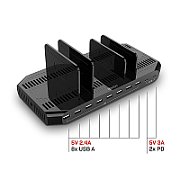 Statie de incarcare USB Lindy, 10 porturi, putere maxima 120W, negru_2