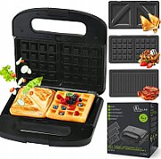 Extralink Smart Life Grill Sandwich & Waffle Maker SJ-37A | Grill Toaster & Waffle Iron | 1000W  Toaster with 3 interchangeable plates_1