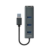 Savio AK-57 USB-A - 3 x USB-A HUB with RJ-45 Gigabit Ethernet adapter 5000 Mbit/s grey USB 3.2 Gen 1 (3.1 Gen 1) Micro-B 5000 Mbit/s_11