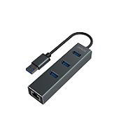 Savio AK-57 USB-A - 3 x USB-A HUB with RJ-45 Gigabit Ethernet adapter 5000 Mbit/s grey USB 3.2 Gen 1 (3.1 Gen 1) Micro-B 5000 Mbit/s_6