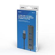Savio AK-57 USB-A - 3 x USB-A HUB with RJ-45 Gigabit Ethernet adapter 5000 Mbit/s grey USB 3.2 Gen 1 (3.1 Gen 1) Micro-B 5000 Mbit/s_10