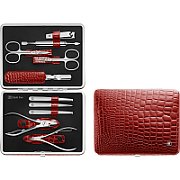 Zwilling Classic Inox Manicure Set – Leather Case  10 Pieces - Red_1
