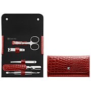 Zwilling Classic Inox Travel Set – Red Leather Case  5 Pieces - Red_1