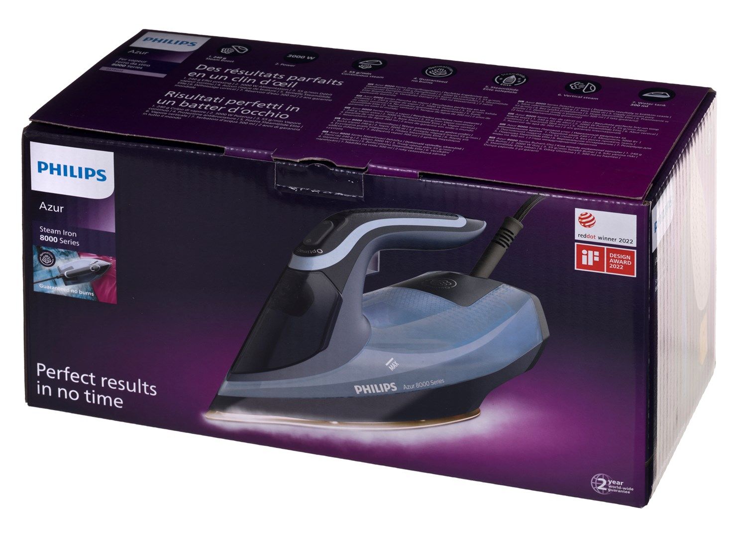 Philips DST8020/20 iron Steam iron SteamGlide Elite soleplate 3000 W Blue_10