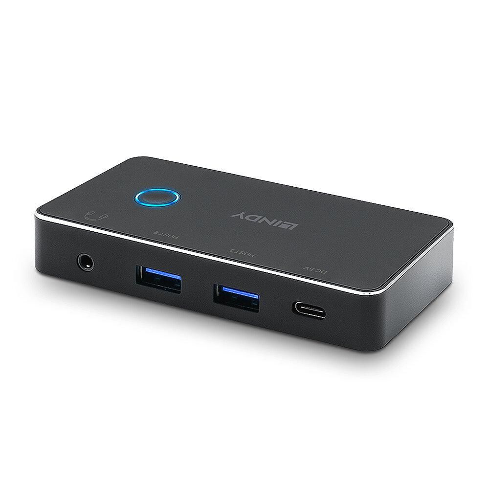 Switch USB Lindy, 4 porturi USB 3.0 2:4, latime de banda suportata 5 Gbps, chipset RTS5411, GPD8104B, AWS3410_2