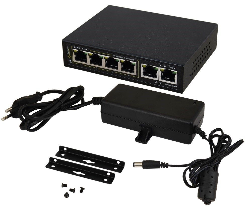SWITCH GIGABIT POE 4+2 PULSAR SG64_14