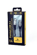 Gembird CCBP-USB3-CMCM100-1.5M Premium USB 3.2 Gen. 2x2 Type-C charging & data cable  20 Gbps  100 W  1.5m_2