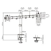 Gembird MA-D2-01 monitor mount / stand 81.3 cm (32 ) Black Desk_5