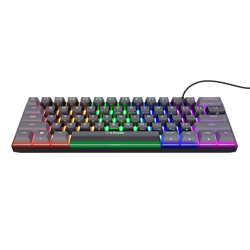 Tastatura mecanica cu fir Trust GXT 867 Acira, USB 2.0. nr taste 61, swtich linear, negru_3