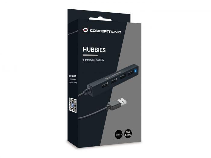 CONCEPTRONIC HUBBIES05B 4-Port USB 2.0 Hub, 96 x 15 x 15 mm_2
