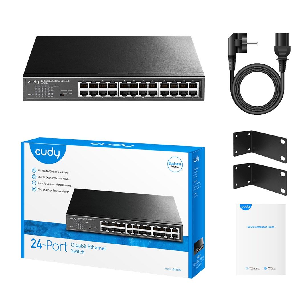 Cudy GS1024 network switch Gigabit Ethernet (10/100/1000) Black_4
