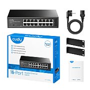 Cudy GS1016 network switch Gigabit Ethernet (10/100/1000) Black_4