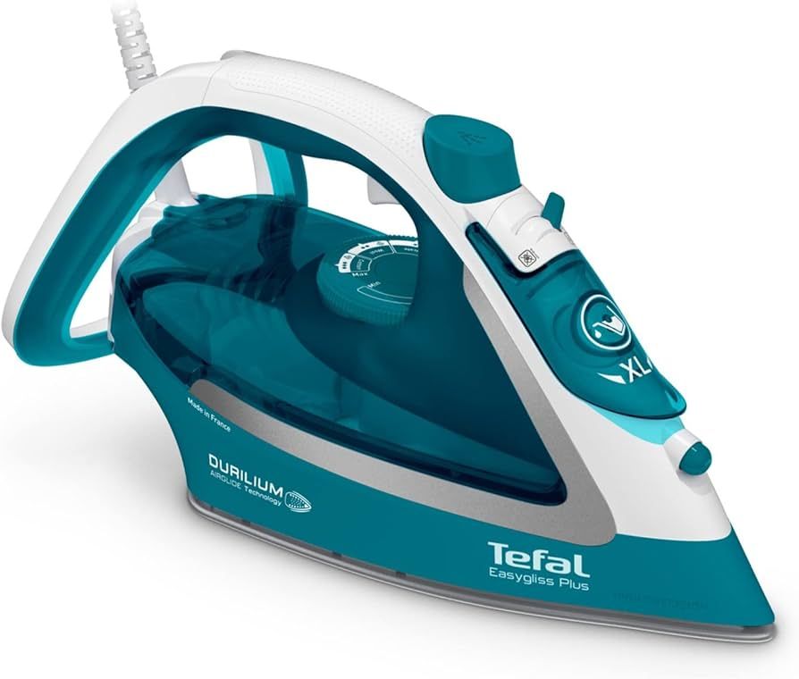 Fier de calcat Tefal EasyGliss Plus FV5737E0, 2500W, jet de abur 220g/min, abur variabil 0- 45g/min, rezervor apa 270ml, talpa Durilium Airglide, oprire automata, turcoaz_2