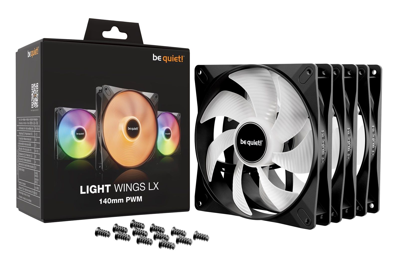 be quiet! LIGHT WINGS LX 140mm PWM 3-Pack Black Computer case Fan 14 cm 3 pc(s)_6